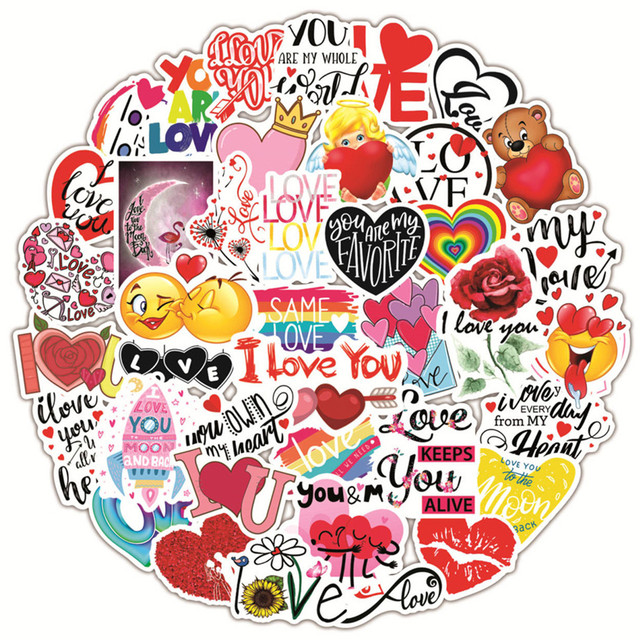 Love Stickers Scrapbooking, Stickers Notebook Love